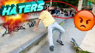 Haters NO DEJAN PATINAR en su Spot ! / skate LOWCOST con colombianos parte 1   @absurdabasura2000