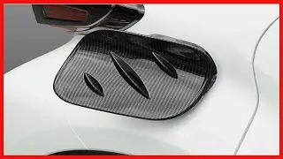 Yonzar Carbon Fiber Fuel Tank Cap Cover Trim for C-HR 2018-2022