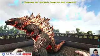 BURNING GODZILLA fight to become a King Godzilla in Ark Ep1