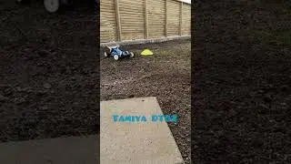 Tamiya DT02 Glides Through the Turn in Slo-Mo! #rc #rcshorts #tamiya #slowmotion
