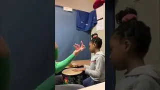 Read Aloud: Hand, Hand, Fingers, Thumb- music therapy strategy, singing and drumming