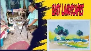 HOW to draw easy landscape  @Vedant_.9466 @bhudevartacademy @GRM-ART @Drawblogs