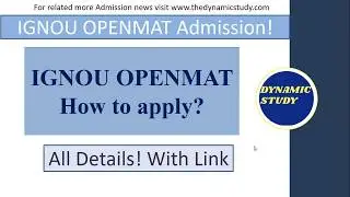 IGNOU OPENMAT How to Apply?