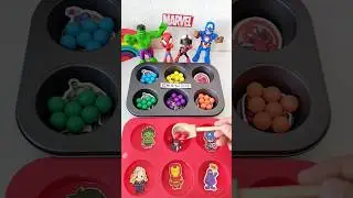 【ASMR】Spider-Man Spoon toys Colorful Bees Oody satisfying ASMR #toys  #spiderman #asmr