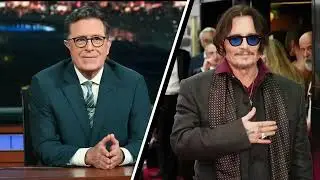 Stephen Colbert and Johnny Depp