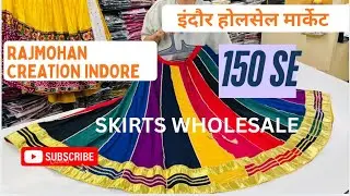 Indore wholesale skirt market cheap and fancy skirts only 150 se cotton Summer collection