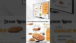 MODREN STYLE DESIGN RESTAURANT MENU BOARD, TV SVREEN MENU #shorts