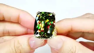 Madagascar Sphene Ring at 42.66 carats by Kat Florence. KF06909