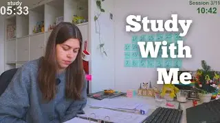 LIVE 10 HOURS Study With Me (60 min study + 5 min break)