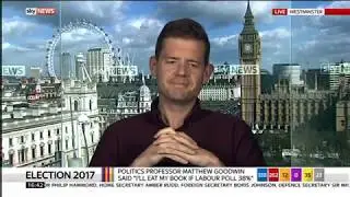 Matthew Goodwin eats his book on Sky News