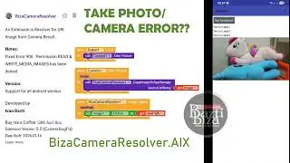 TAKE  📸 CAMERA ERROR❓️[Free] BizaCameraResolver.AIX (Bug Fixed) Extension Kodular, MitApp, Niotron.