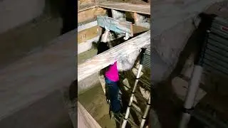 Framing the barn stairs landing!💃🏻 #shorts #framing #diy  #diyprojects
