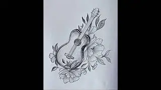 How to draw guitar #drawing #trending #art #video #shorts #shortvideo #viralshorts #sketch #artist