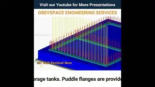 Rc tank reinforcements | Cover slab rebar | 3d animation #shorts
