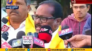 TDP MPs talk to media staging protest in Delhi