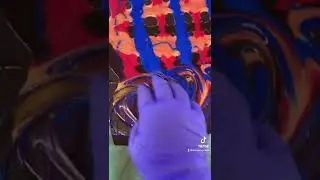 How to epoxy resin a small night stand turquoise black pink gold magenta amazing pearl ex pigments