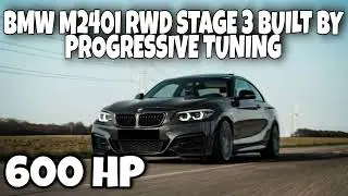 600 HP BMW M240i RWD Stage 3 built by Progressive Tuning @dragy acceleration from 100-200 km/h