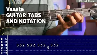 Vaaste GUITAR Lesson GUITAR Tutorial TABS WITH NOTATION