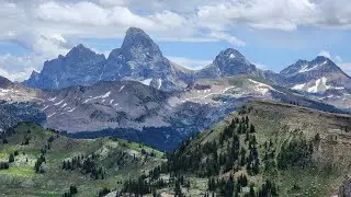 Grand Targhee Ski Resort Ski Lift to the Top! Backside of the Grand Teton Mountains!! Amazing!