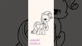 🌸HOW TO DRAW CUTE RARITY 🦄 ~ STEP BY STEP ~ KAWAII DOODLE