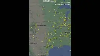 Flightradar shows U.S. airline traffic during global tech outage