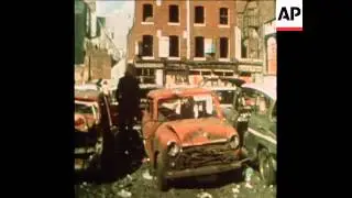 SYND 17-9-73 GIANT CAR BOMB BLAST