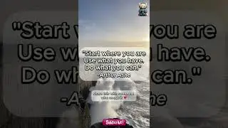 YourDailyPanda - Daily Words of Wonder✨📖 - Arthur Ashe #shorts #shortvideo #quotes