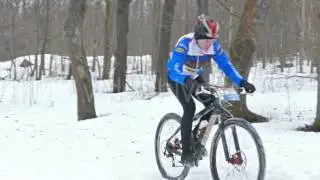 Winter Mountain Bike Race at Hyperborea Snow Fest in Petrozavodsk, Russia