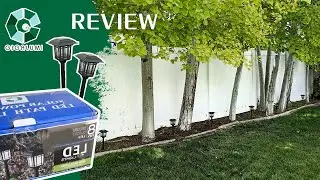 GIGALUMI Solar Pathway Lights , 8 Pack Solar Powered Garden Lights, Bright Solar Yard Lights
