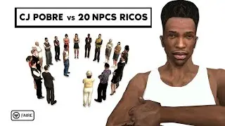 1 CJ POBRE vs 20 NPCS RICOS | GTA SAN ANDREAS