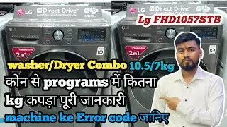 Lg 2 in 1 washer dryer combo Details Demo/THD1057STB 2024 Review