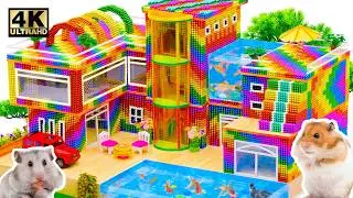 How To Make Minecraft Hamster House Has Underground Swimming Pool With LEGO, Magnetic Balls
