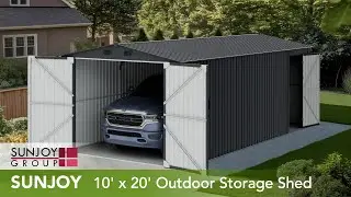 Sunjoy 10x20 Outdoor Storage Shed | Backyard Shed Ideas