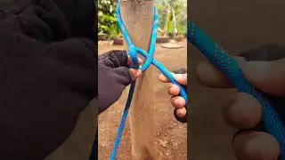 smart idea, can you do it? #knot #knottrick #rope #climbing #tutorial #snake #diy