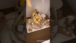 Electric led and motor cookie house integrated with paper circuits #electriccookiehouse