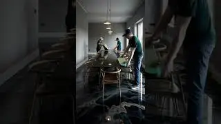 Dining Room Floor Transformation | Luxury Metallic Epoxy Timelapse #dinningroomdecor