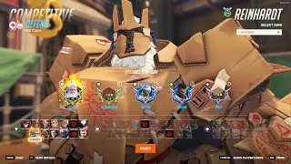 LhCloudy, ранг 43, БЕЗУМНЫЙ Райнхардт &mdash; Overwatch 2, 19 сезон, топ-500
