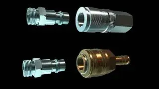 How Europe DN 7.2mm pneumatic air coupling work? (3D animation)