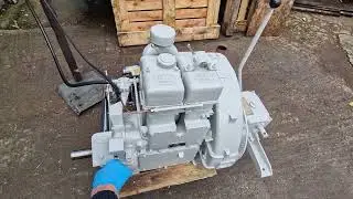 Reconditioned Lister SR2 Twin Cylinder Marine Diesel Engine Start Up.