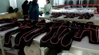 dmx controlled led dancing costumes, led light costumes