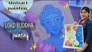 Lord Buddha Painting | Redrawing my old art work ✨😱 | Abstract painting ❤ #craftybongs #upasona