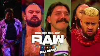 RAW DECEMBER 23RD, 2024 FULL RECAP #wwerawhighlights #wwerawresults