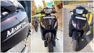 Scooty pe kiya custom paint 🔥🔥 dark black cherry with pearl 😍 restoration of scooty | Maestro