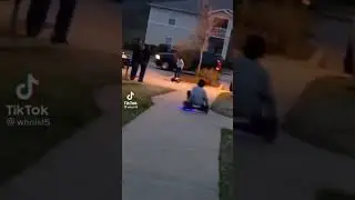 Kid almost fell off hoverboard #shorts