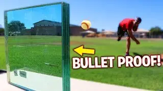 Can A Baseball Break Bullet Proof Glass? IRL Baseball Challenge