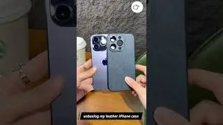 😝unboxing my leather iPhone case | leather vs iPhone |genuine leather case first look😱#short ,#case