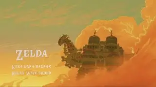 Zelda in Kara Kara Bazaar - | Wave sounds | Zelda Breath of the Wild| Relax | Study | Code | Sleep