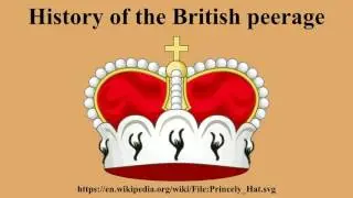 History of the British peerage