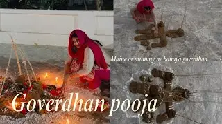 Goam main kari goverdhan pooja 🙏🕉️ #dailyvlog #video #pooja #krishna #lifestyle 