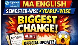 IGNOU MA English New Semester System 2026 | MEG New Syllabus & 5 Subjects Details #maenglish #ignou 